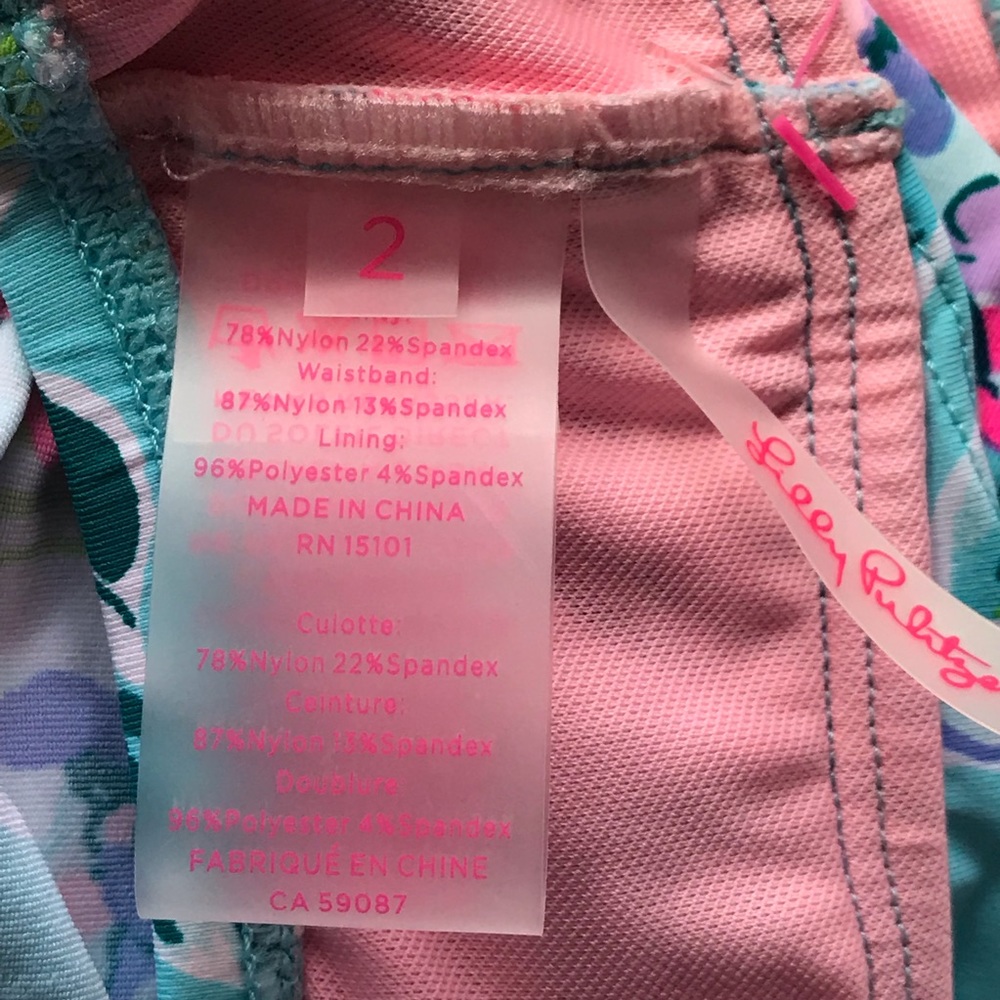 Lilly Pulitzer Lagoon Sarong Hipster Bottom Blue Size 2 - Picture 5 of 7